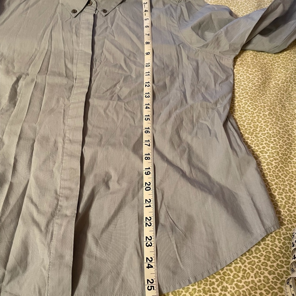 J.Jill Blue Button Front Button Down Collar Shirt - image 7